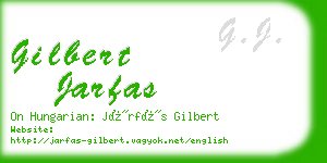 gilbert jarfas business card